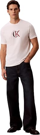 Calvin Klein SS 30S CKJ 2TONE CK GRAPHIC TEE T-shirt Erkek