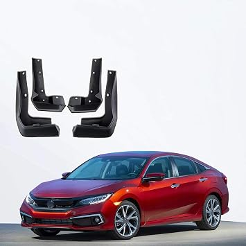 4 pcs Mud Flaps Compatible with Civic Sports 2019 2020, Splash Guard Cover Mudguard Rain and snow protection Fenders body kit