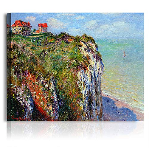 A&T ARTWORK The Cliff At Dieppe by Claude Monet The World Classic Art Reproductions, Giclee Canvas Prints Wall Art for Home Decor,24x30 inches