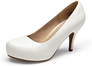 Tiffany Women's Classic Elegant Versatile Low Stiletto Heel Dress Platform Pumps Shoes