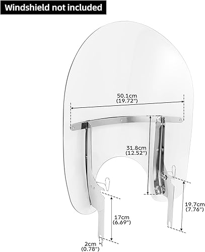 Miniatura 8 de TCT-MOTORPARTS Kit de soporte de montaje para parabrisas para los modelos Road King 1994-2025 04-07 FLHRS y 17 posteriores FLHRXS