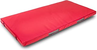 Foamma Gymnastics Mat - 8" x 4 ft x 8 ft, Red, Landing Pad for Kids and Adults with Waterproof Cover, Gymnastics Equipment, High-Density Tumbling & Wrestling Mat for Indoor and Outdoor Use