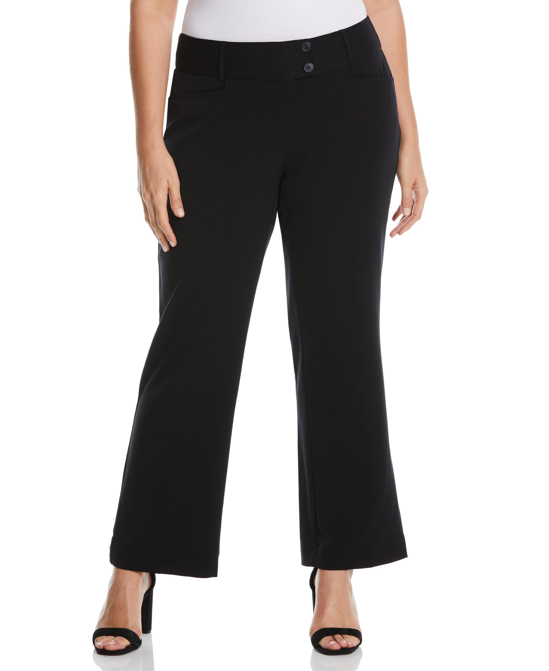 Rafaella Womens Plus Size Curvy Fit Boot Cut Pant