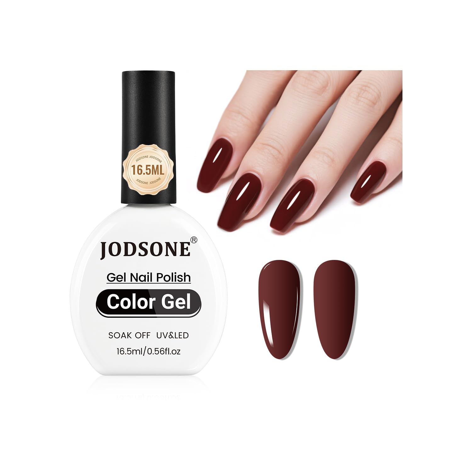 Amazon.com : JODSONE 16.5ml Dark Brown Gel Polish U V Soak Off