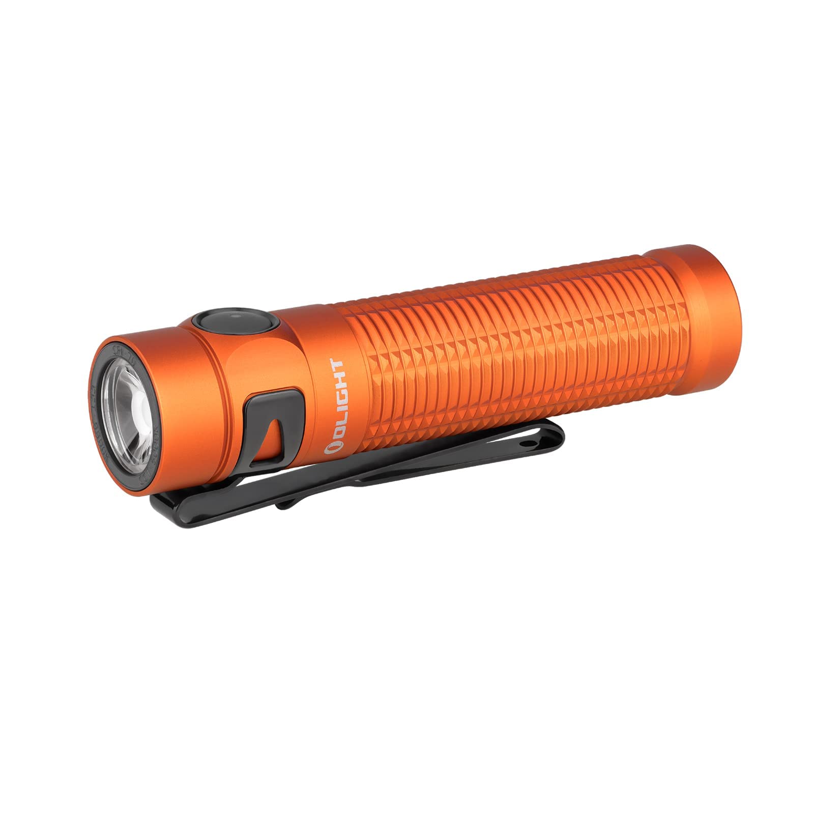 Baton3 Pro Max 2500 High Lumens Rechargeable Compact EDC Flashlights with Safety Proximity Sensor, LED High Lumens Pocket Torch for Camping, Emergency Use (CW Light: 5700~6700K)(Orange)