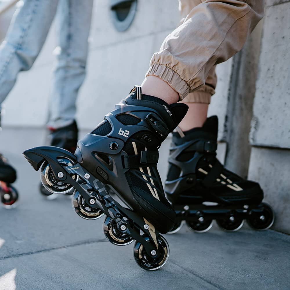 Movino Inline Skates Cruzer B3 Verstellbare Rollschuhe Damen Mädchen Jungen Inliner für Erwachsene mit großen Rädern
