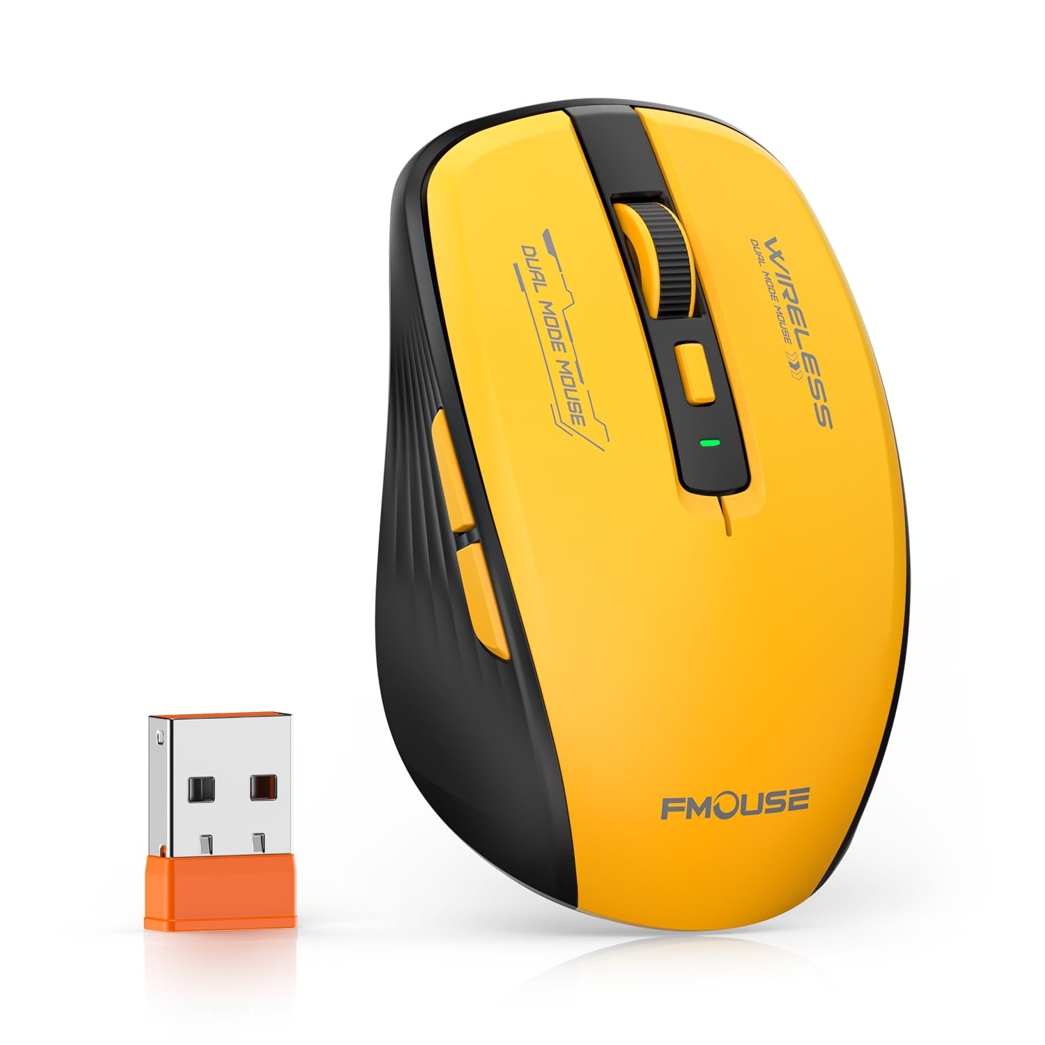 Wireless Mouse Bluetooth 2 4GHz USB with Forward Backward Side Keys Silent Click Ergonomic Portable AA Battery Mice