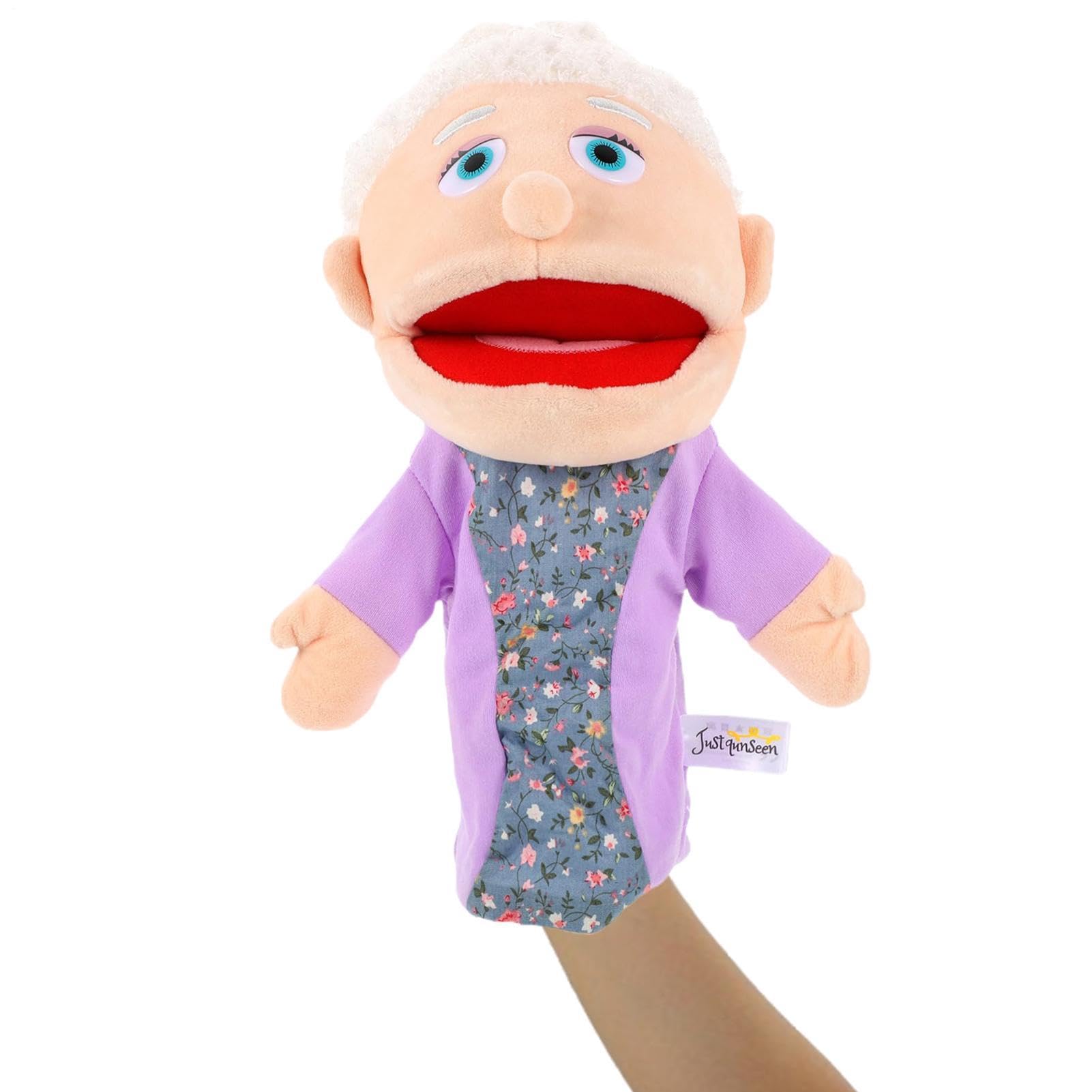 Plush Family Puppets, Interactive Show Role Play Toy with Removable Mouth, Plush Family Stuffed Animal Story Toys, Preschool Imagination Development Toy for Children, 3-6 Year Old Boy Girls