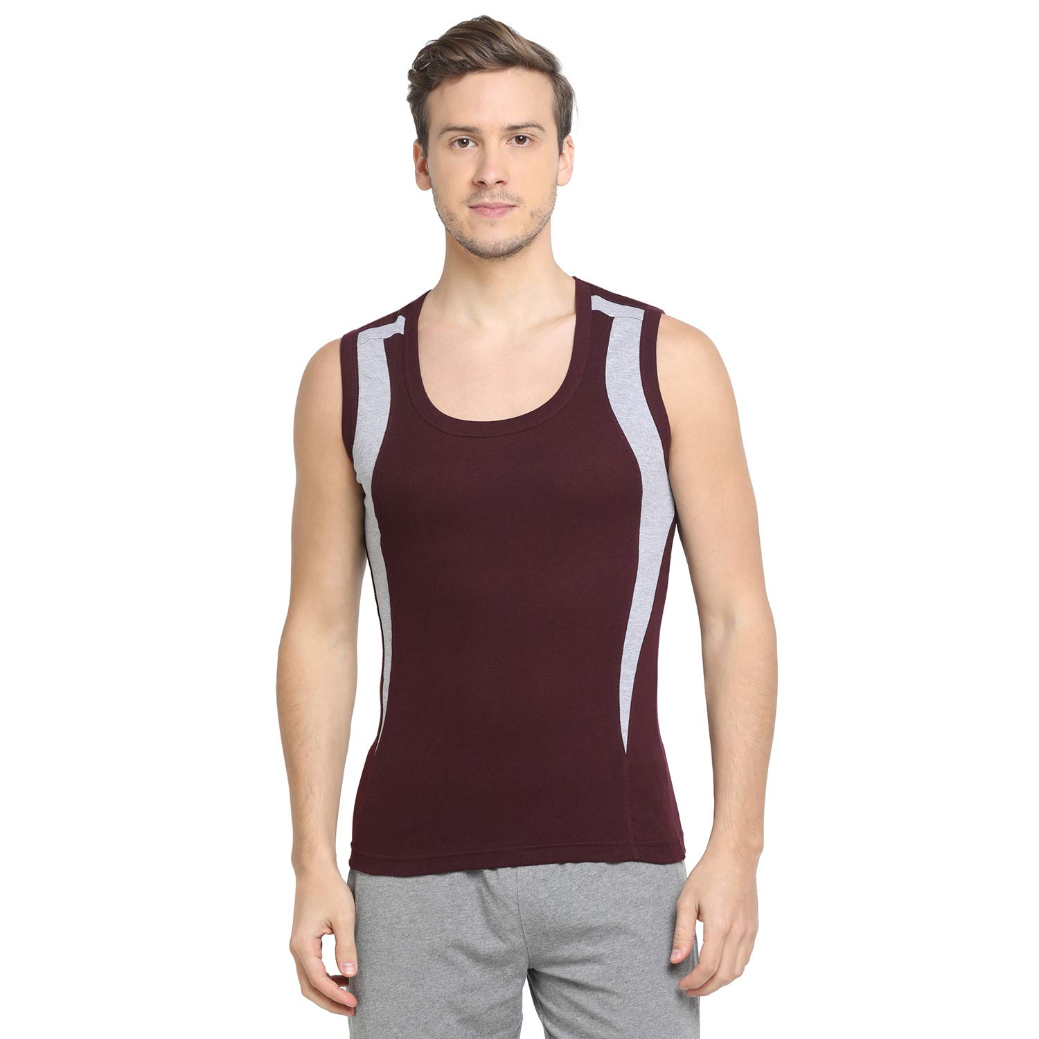 Originals Men 100% Combed Cotton Slim Fit Gym Vest (Pack of 1)-image-20