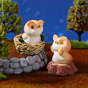 Amazon.co.jp: DeryArcle フクロウ 立体 8個セット 置物 風水