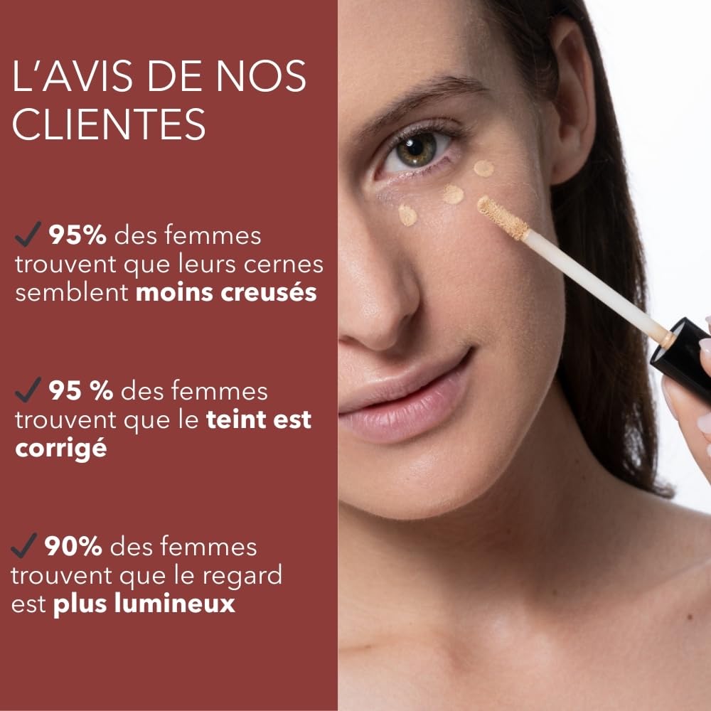 T.LeClerc Anticernes Correcteur Lumière Fluide - Teinte Porcelaine - Actif Soin 2 en 1 - Corrige les Cernes & Hydrate 8H - Regard Lumineux, Frais, Défatigué et Teint Unifié - Vegan