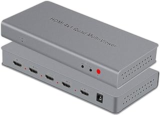 جهاز عرض فيديو 4x1 HDMI رباعي مع محول ومبدل سلس من مايكرووير، بالإضافة إلى دعم ثلاثي الأبعاد عالي الدقة 1080p، وعرض متعدد 4x1 PIP