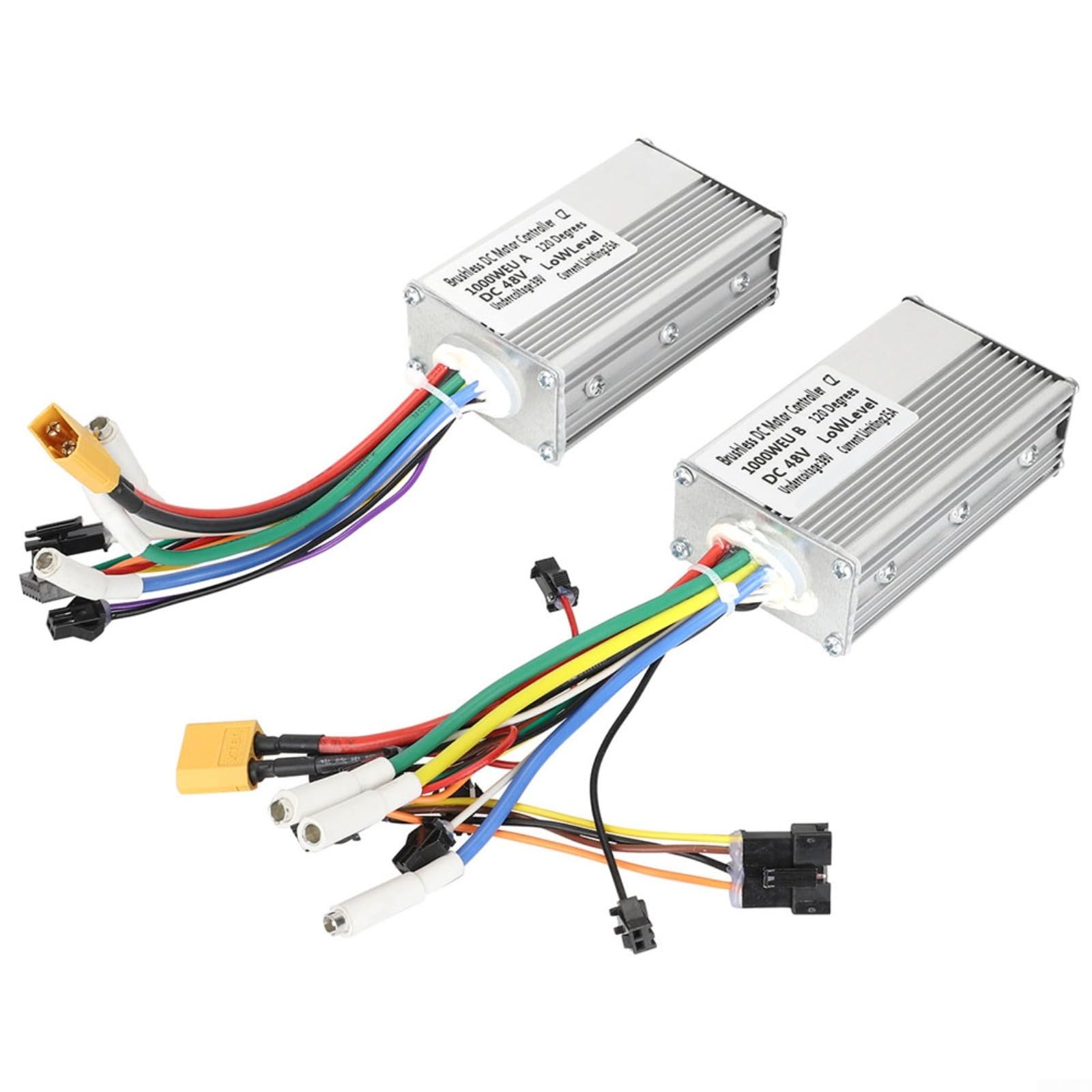 Paquete de 2 controladores de scooter eléctrico 48 V 25 A placa base para Kugoo G Boost, aleación de aluminio E-Scooter parte blanco