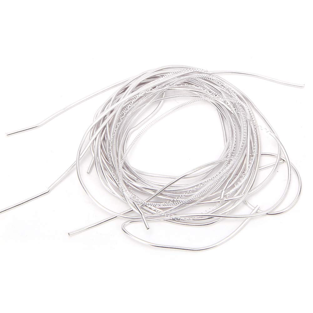 Akozon y French Wire Cannetille French Wire for Jewellery Making,Embroidery Thread Copper Wire Sewing Stitching Gloss 1.5Mm Dia. Manual DIY Stringsand Silver (Saudi Silver)