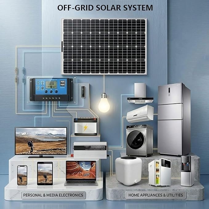 Panel Solar de 1000 Vatios 2 Pcs Kit de Panel Solar Flexible de 500W con Controlador de Carga, Paneles Fotovoltaicos Portátiles Monocristalinos
