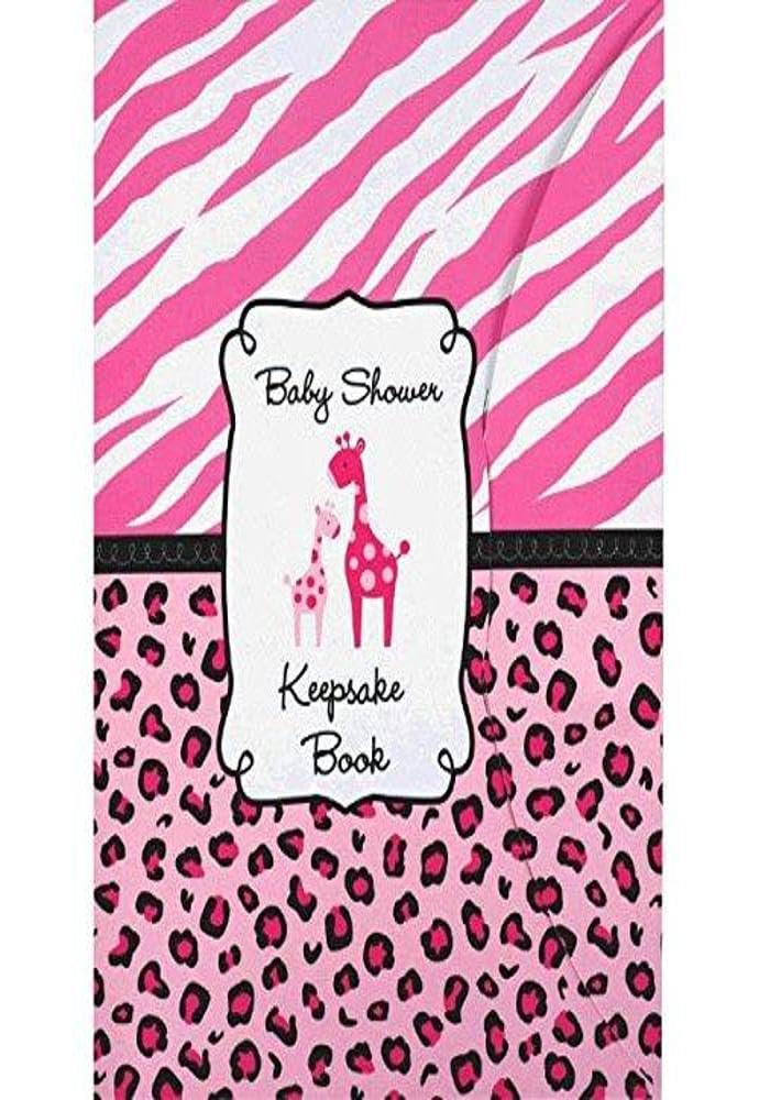 Amscan Sweet Safari Girl Baby Shower Party Keepsake Book, 6 x 8-1/4