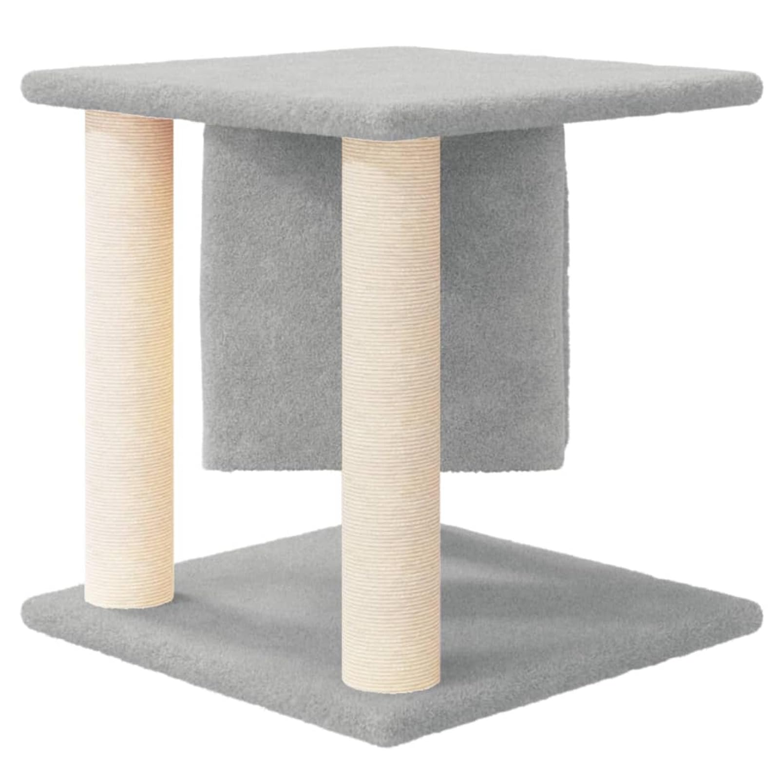 ZEYUAN Rascador para Gatos con Postes de sisal, Rascador Gato, Arbol Rascador para Gatos, Gatos Accesorios, Torre Gatos, Arranhador para Gatos, Casa para Gatos, Gris Claro 37 cm