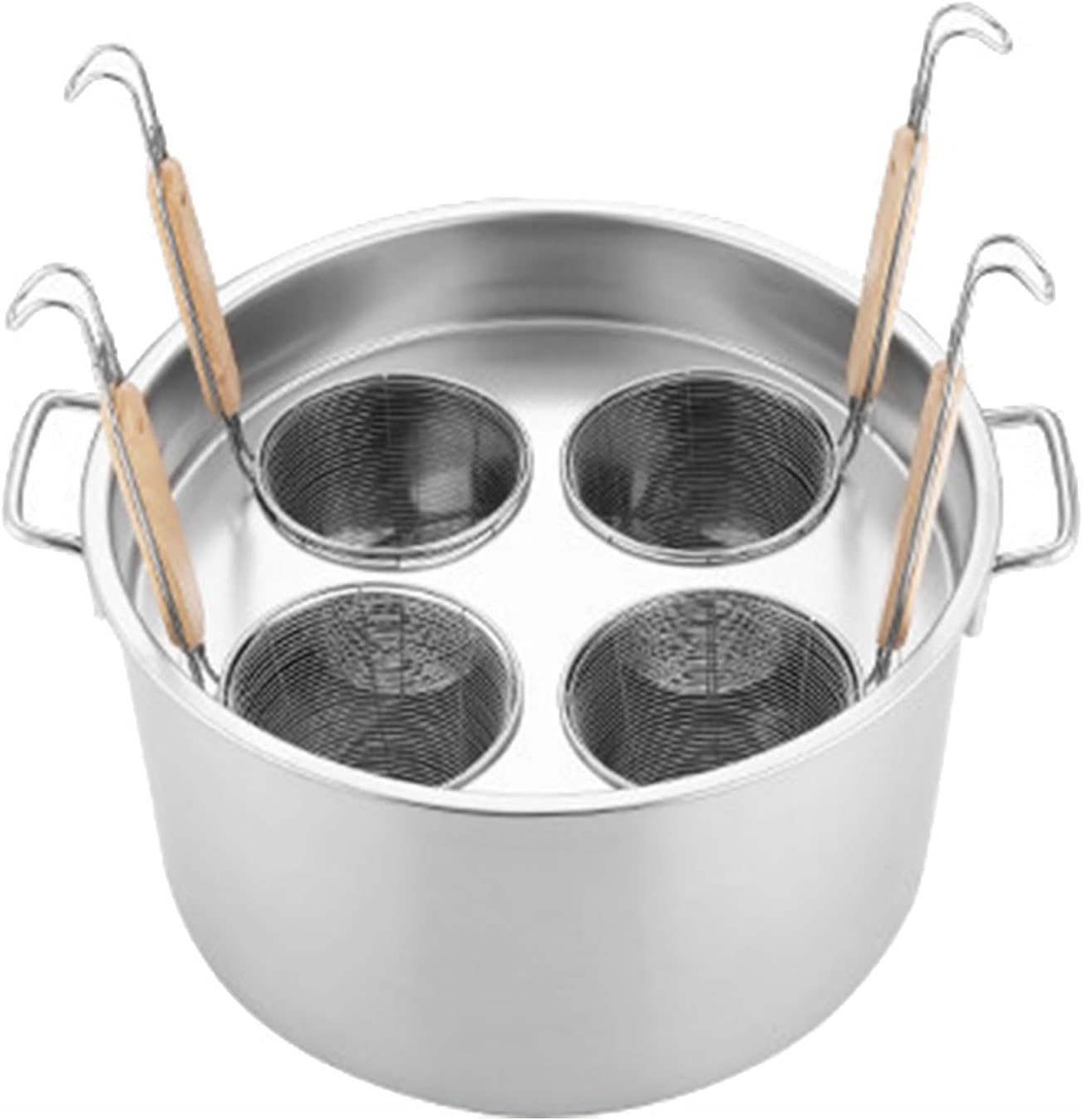 Multifunctional Pasta Cooker with Divider & Colander Strainer - Stainless Steel Stock Pot for Home & Commercial Kitchen Cooking
