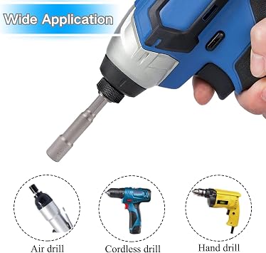 10PCS Magnetic Nut Driver Set for Impact Drill, 1/4'' and 5/16'' Nuts Driver Socket, 1/4'' Hex Shank Power Nut Driver Bit Quick Change Socke Adapter