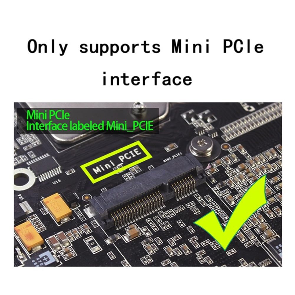 WiFi 6E Mini PCI-E AX210HMW Wireless Network Card Bluetooth 5.3 Adapter for Desktop Laptop, Tri-Band 2.4/5/6GHz AX WiFi