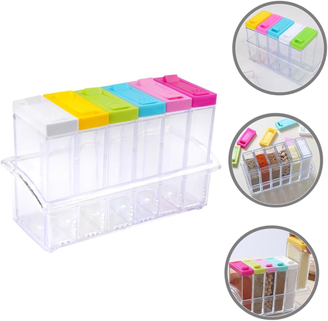 Multi-function Seasoning Jars Non-slip Base for Easy Pouring and Storage