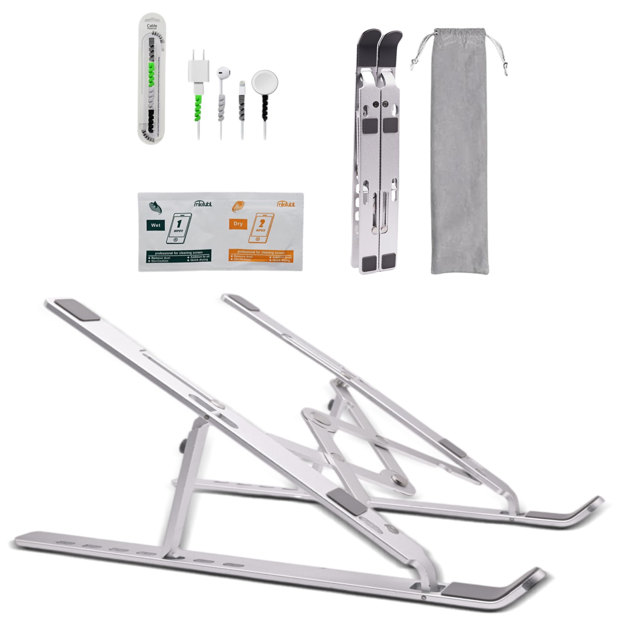 ARK Adjsutable Laptop Stand Riser Aluminum Corporate Gift Set | Diwali Gift for Employees | Professional Gifts | Desk Bed Gaming Table Top Adjustable 7 to 15.6 inch Portable Foldable for All Laptops (B0D8L5TFVN) Amazon Price History, Amazon Price Tracker