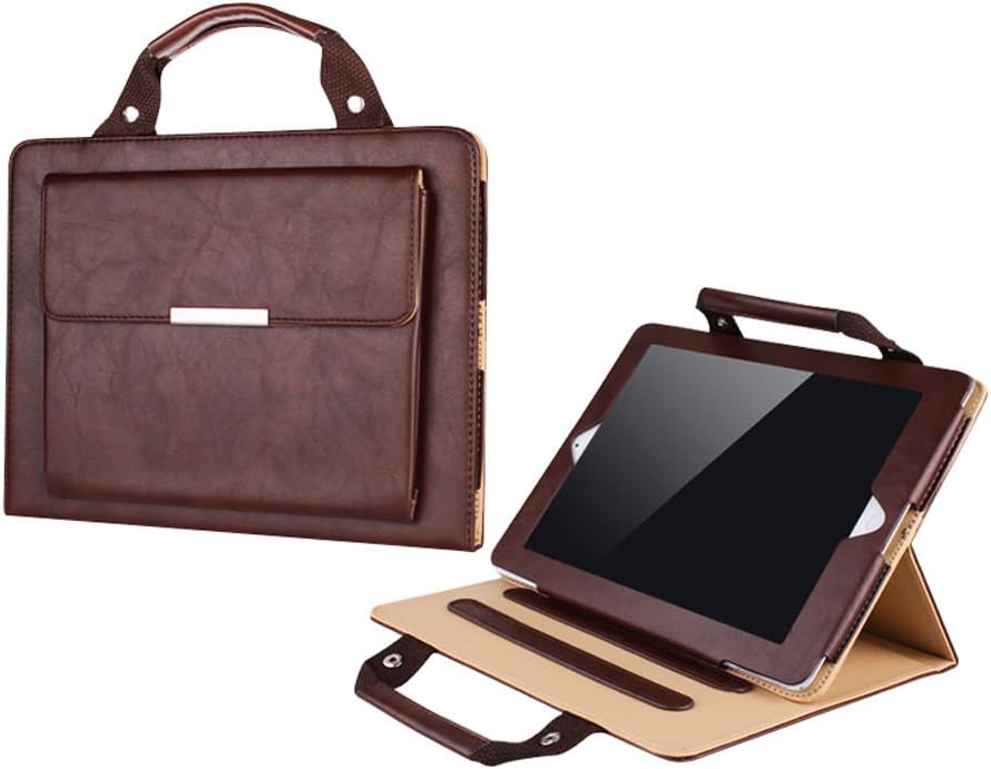 Furivy Universal Carrying Handbag Pu Leather Stand Case Cover for Ipad Mini(mini-brown)