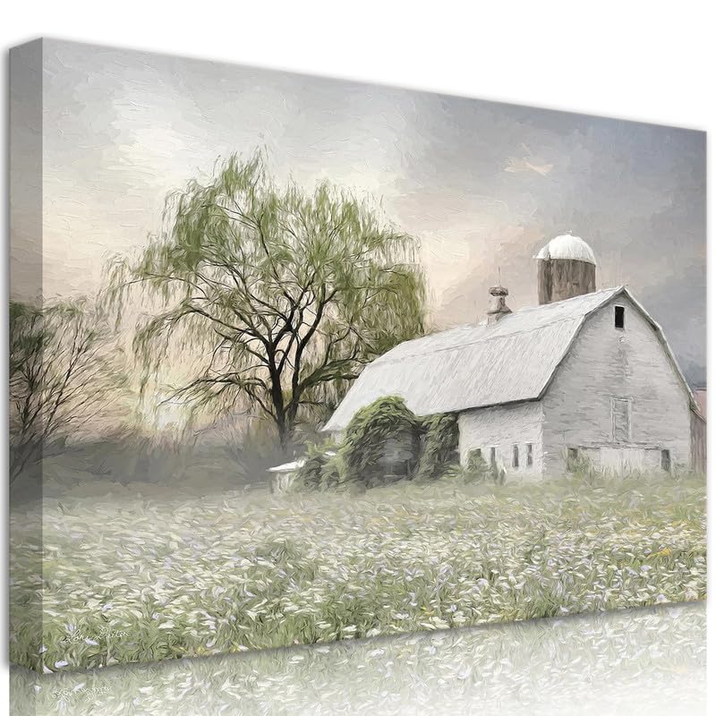 Amazon.com: Framed Rustic Farmhouse Wall Art Vintage Barn Wall Art ...