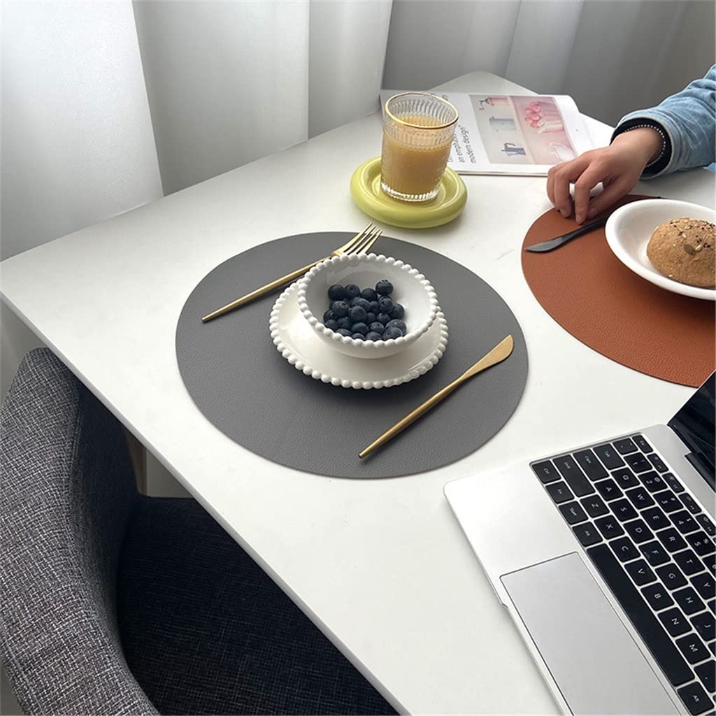 10 Pcs Leather Placemat Western Food Mat Dining Tableware Table Mat Pads Bowl Cup Coaster Kitchen Accessorie