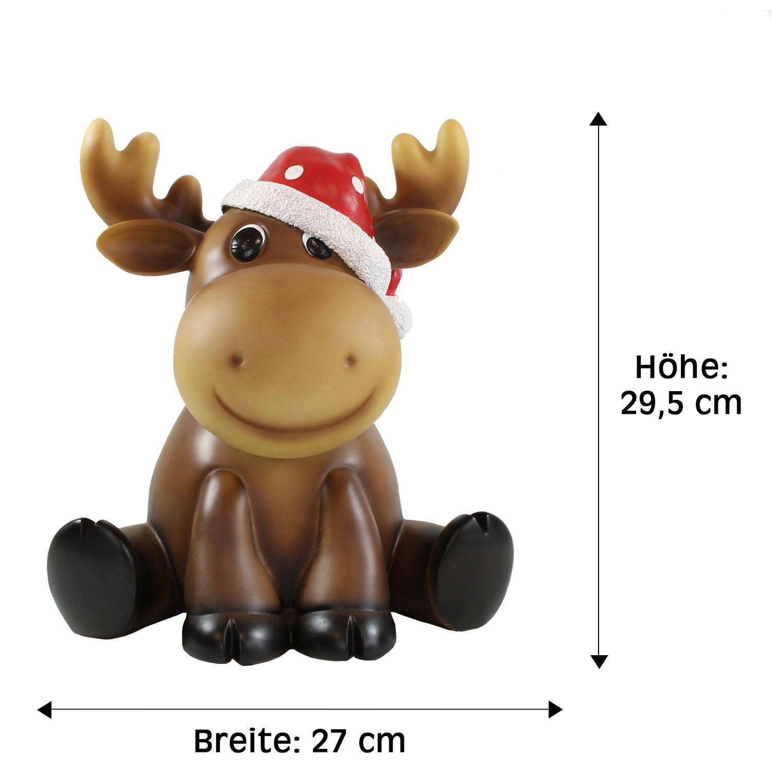 colourliving Elch Figur Deko Weihnachtselch Noel Elch Deko Figur Handbemalte Dekofigur aus Polyresin für den Innenbereich