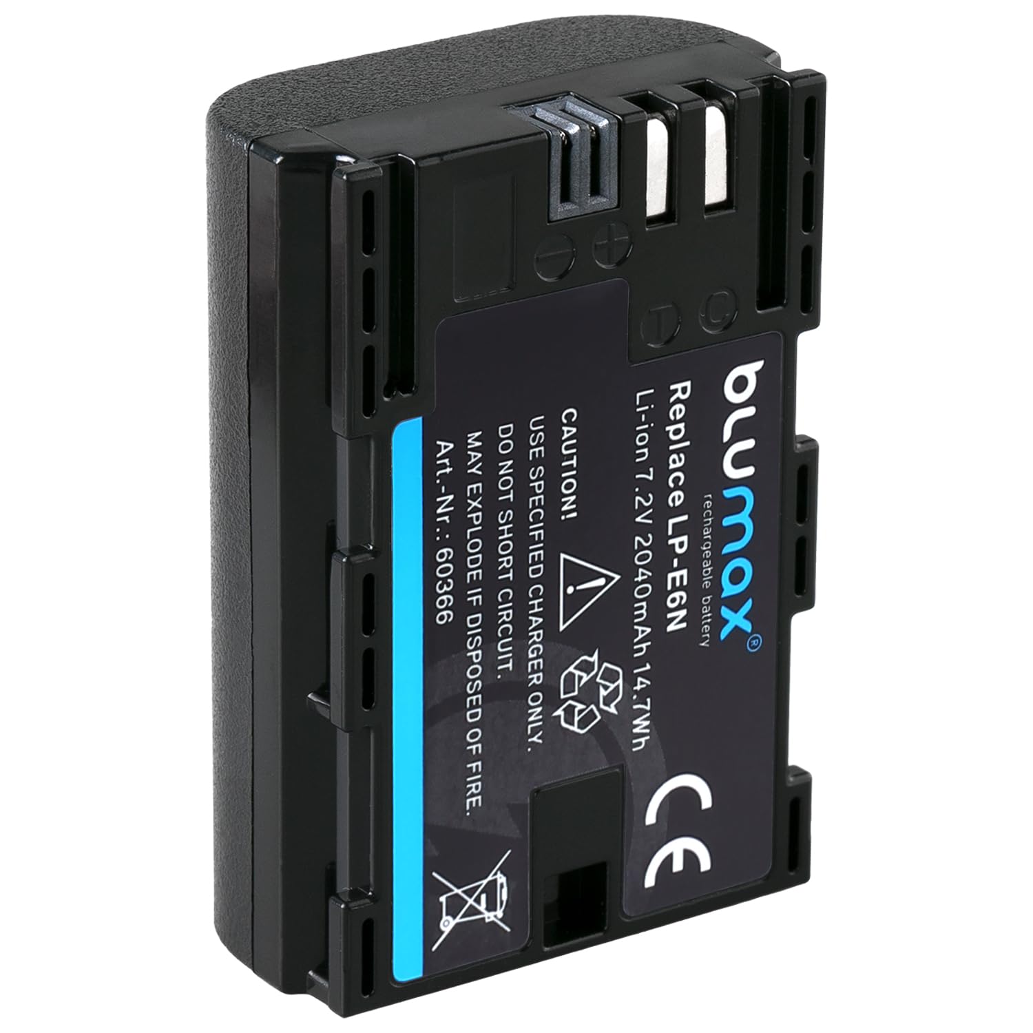 Blumax 2x Akku, für Canon LP-E6NH Digitalkamera, Kapazität 2250mAh,Spannung 7,2V