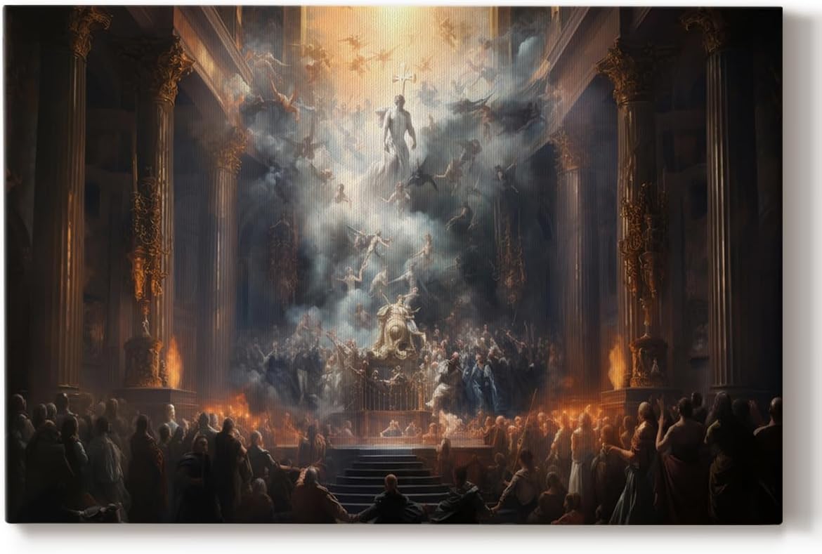 Renditions Gallery Wall Art Paintings & Prints The Saints Gathering Around Canvas