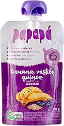 Papinha Orgânica de Banana, Mirtilo E Quinoa 100g - Papapá
