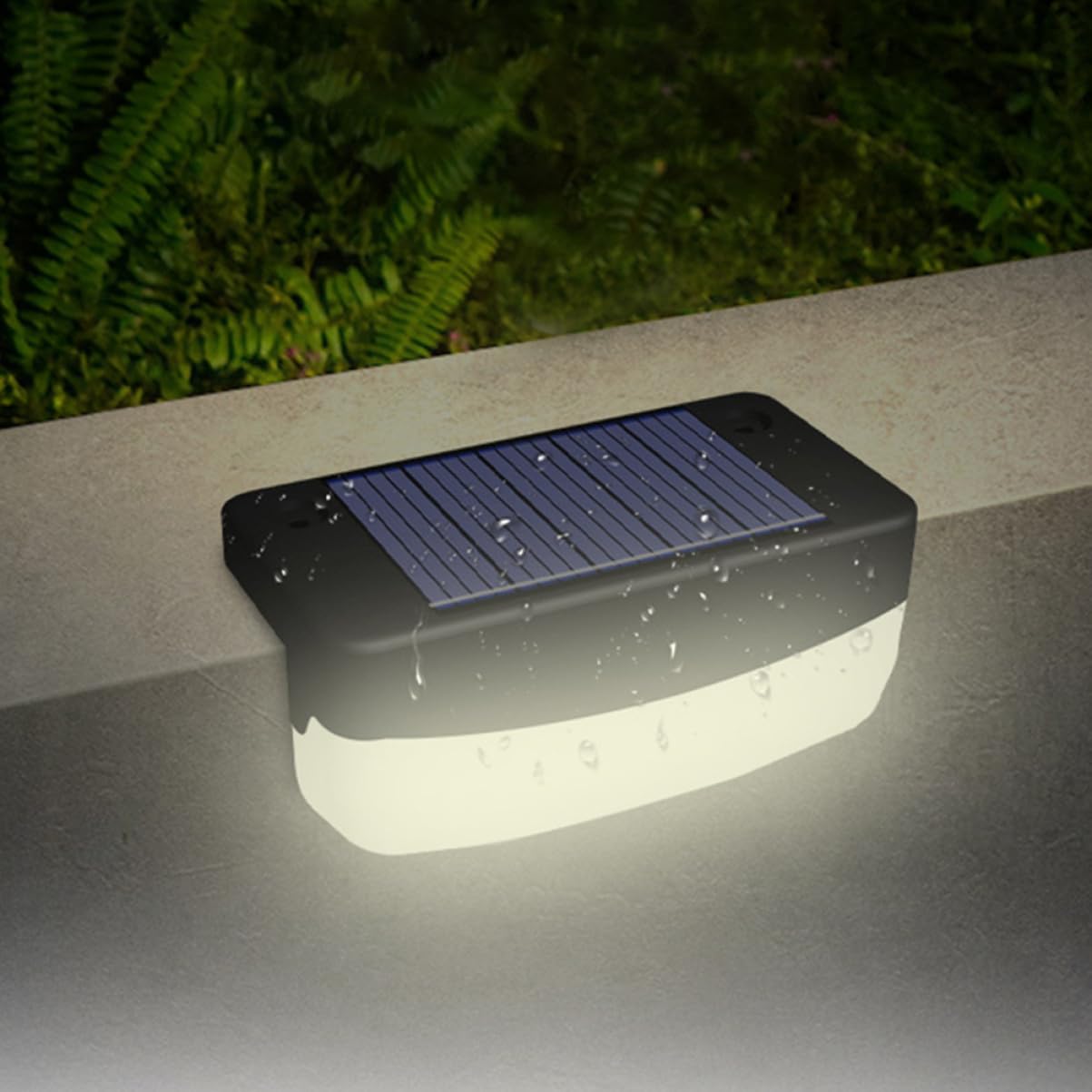 DECOMELODY 2Pcs Solar Step Lights Outdoor LED Stair Lamps for Decks Easy Installation Solar Powered Design for Garden and Patio Lighting