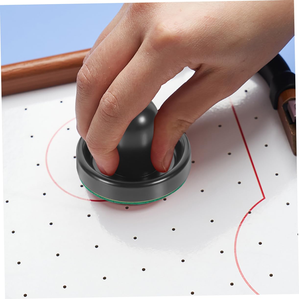 BESTonZON 8ensembles Puck De Hockey sur Air avec Poussoirs Et Rondelles Ensemble De Paddles Rondelles Rouges Et Poussoirs pour Jeux De Table Accessoires De Remplacement pour Hockey sur Glace