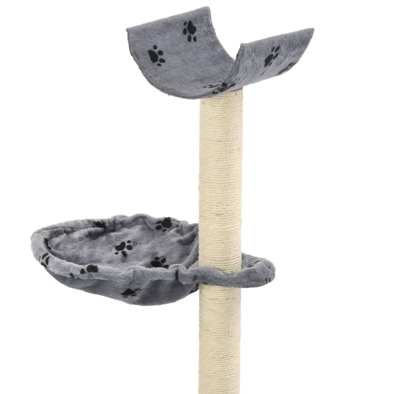ShGaxin Rascador para Gatos con Poste de sisal 105 cm Huellas Gris, Rascador Gato, Arbol Rascador para Gatos, Gatos Accesorios, Torre Gatos, Arranhador para Gatos, Casa para Gatos