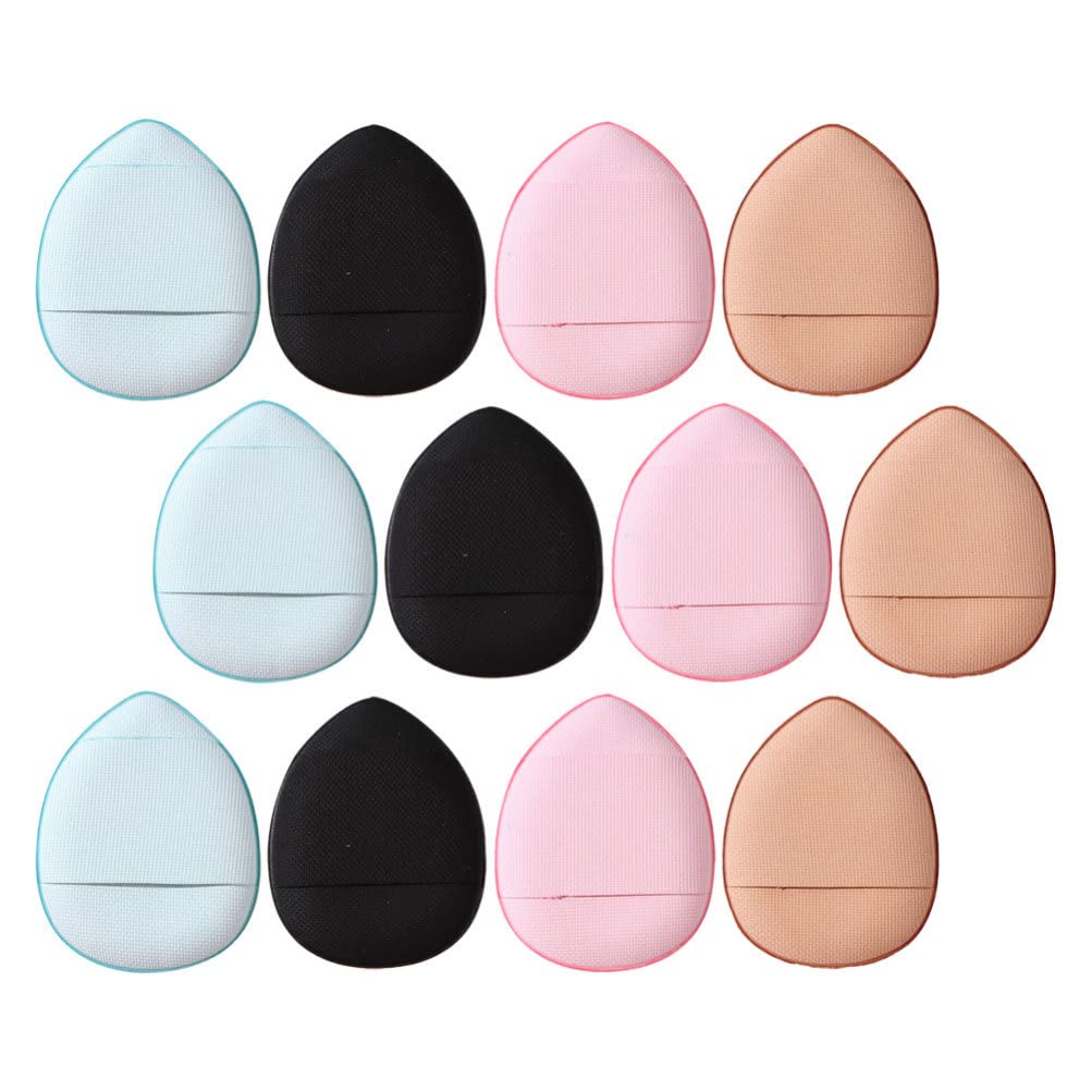 Mini Finger Makeup Puff, Mini Makeup Puff, Finger Powder Puff, Makeup Puffs, Facial Beauty Puffs for Girls 12pcs