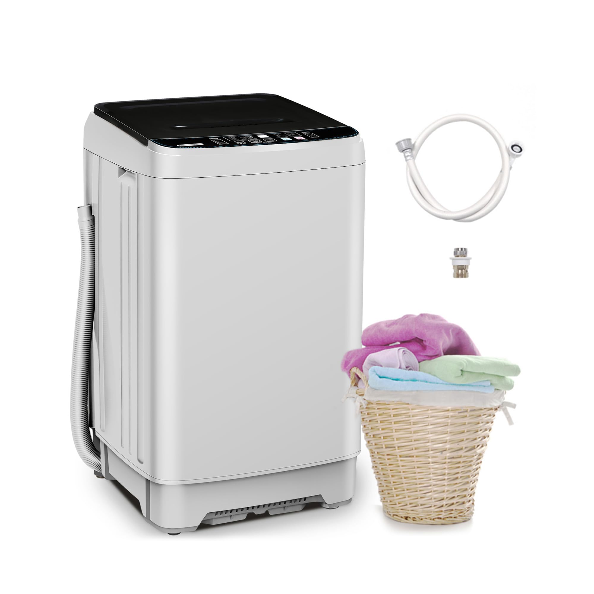 Portable Washing Machine Full Automatic Portable Washer 17.7lbs, 24hr Timer
