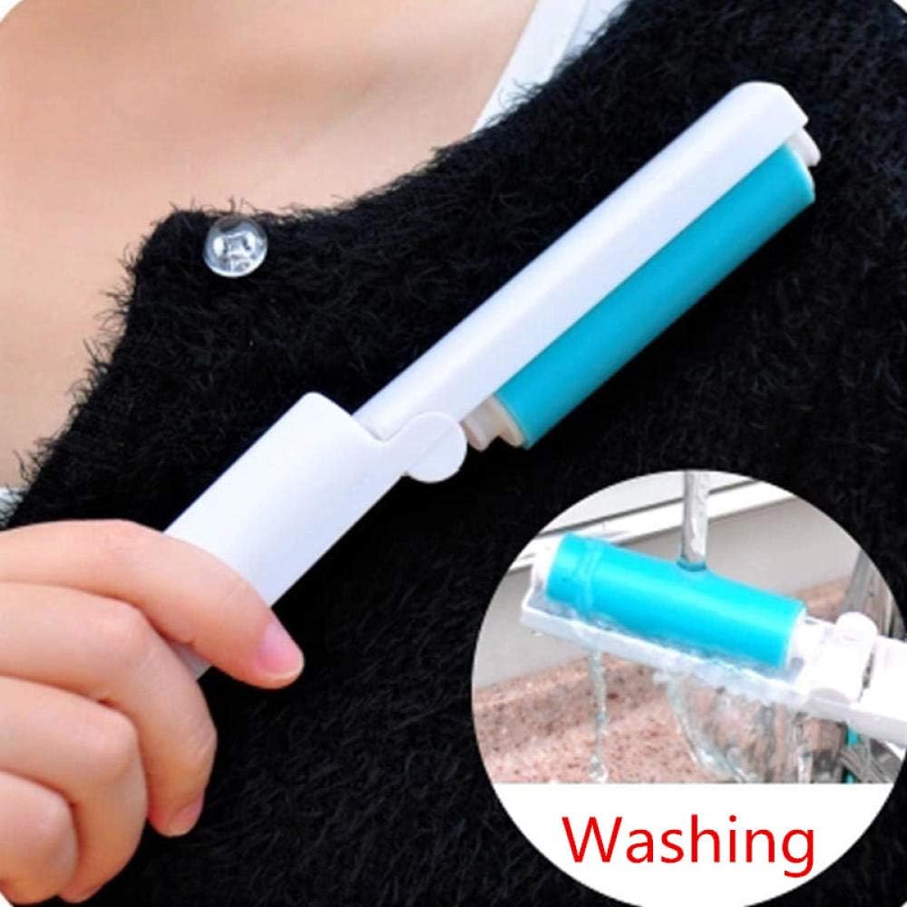 Pet Hair Remover Brushes Large Portable Washable Dust Remover Drum Portable Folding Clothes Sticky Hair Remover Pet Hair Removal 5Pcs
