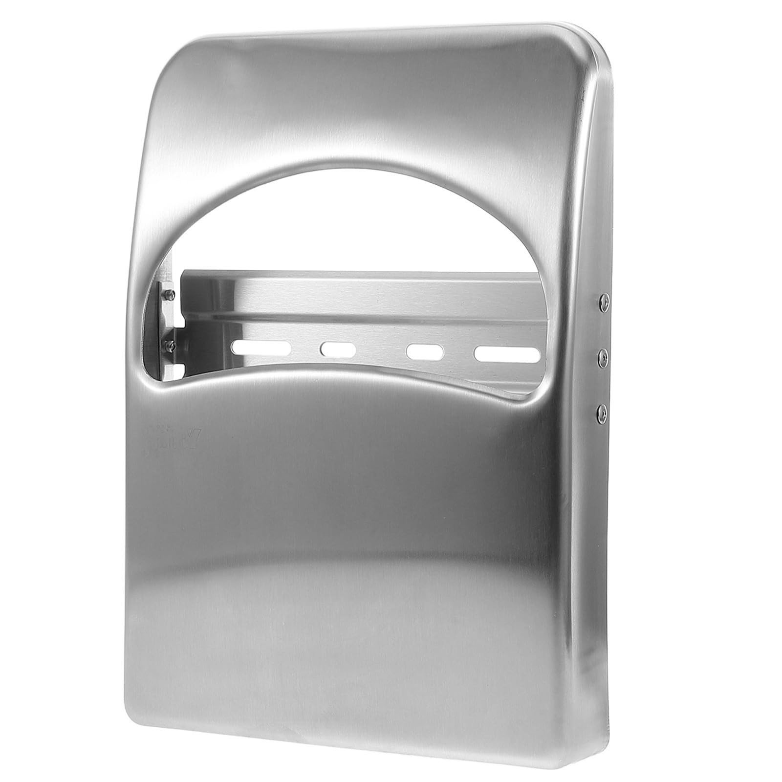 Distributeur de couvre-sièges de toilette mural en acier inoxydable argenté à grosse capacité