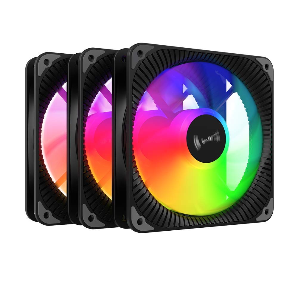 Buy BesDesign 3 in 1 Kit Vortex Rainbow 120mm Cooling Computer Case Fan