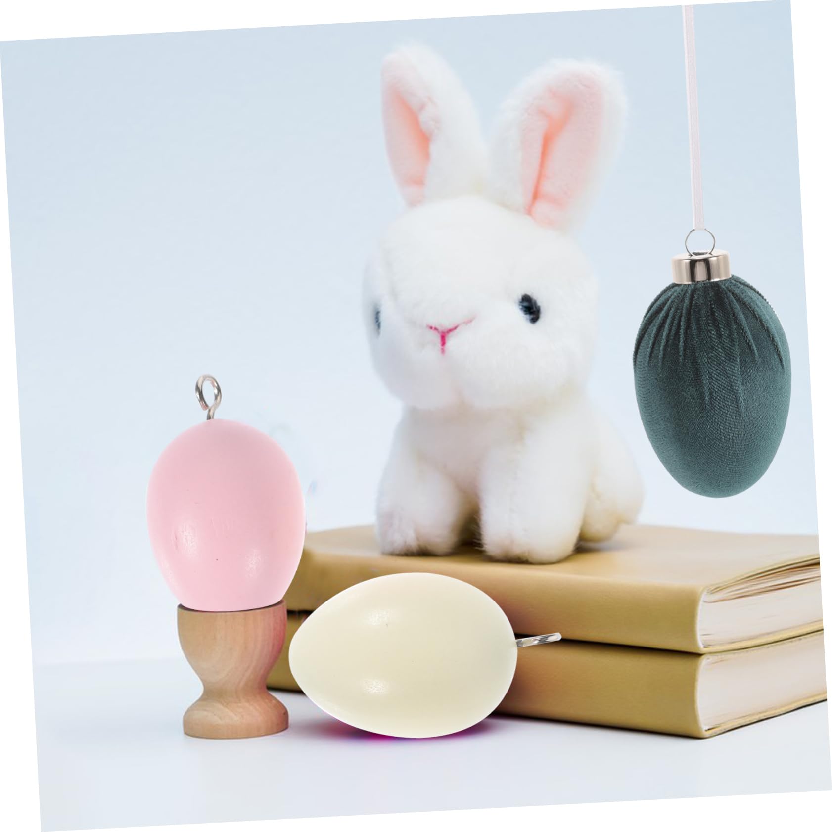 Zerodeko 12 Stück Ostereier Deko zum Aufhängen aus Samtigem Kunststoff Elegante Osterschmuck Hängeornamente für Festliche Osterdekoration und Feierlichkeiten