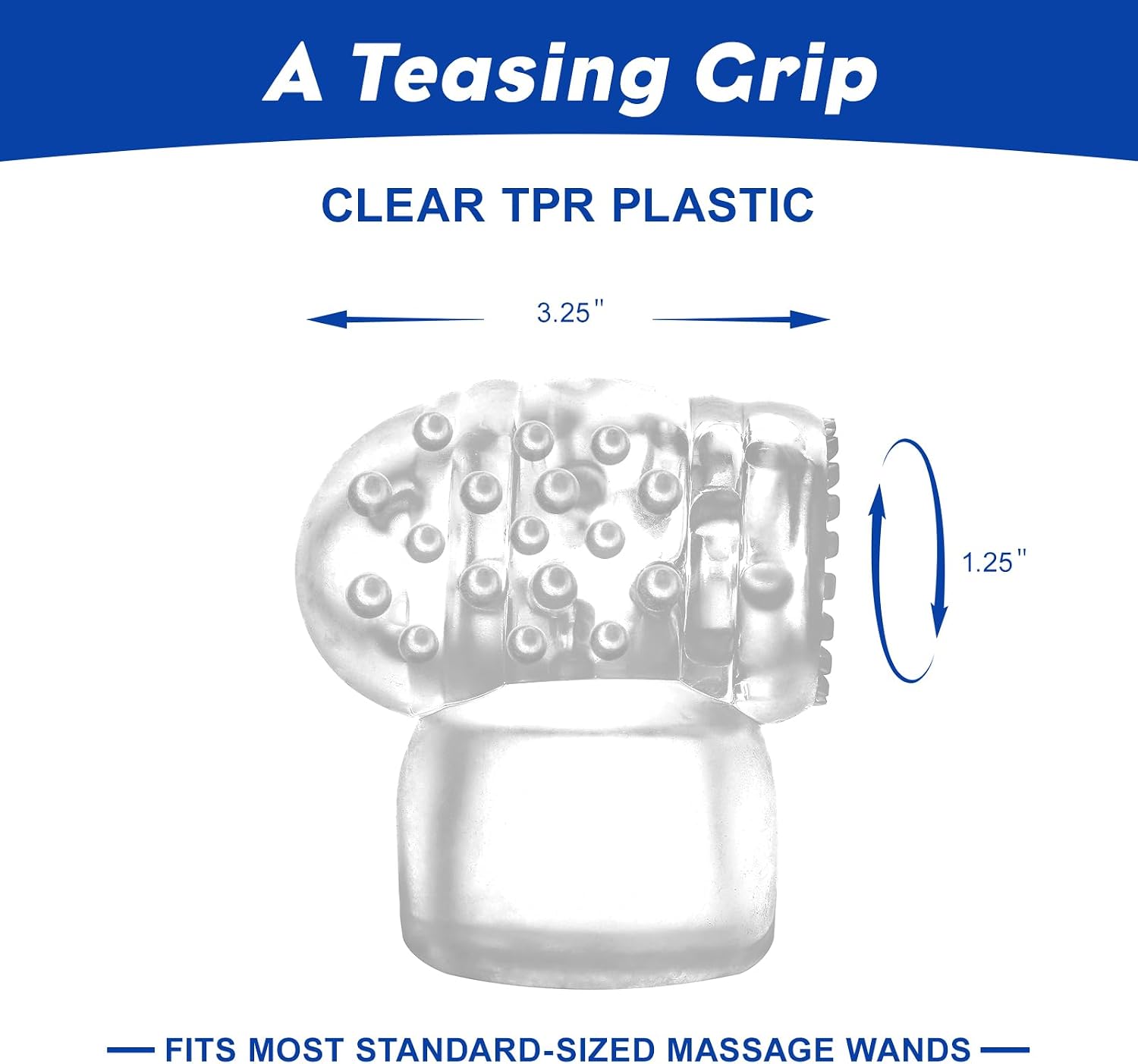 6X Eletrict Handheld Vibrator Massager Wand Attachments Accessory Toys Fit for Hitachi 4.5-5.0cm Diameter Small Magic Massage Head,Not Include Any Massager
