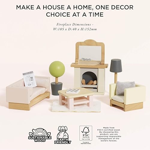 Miniatura 4 de Le Toy Van Dollhouse - Muebles para muñecas y Accesorios, Baño Sugar Plum