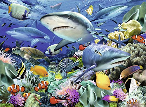 Ravensburger Kinderpuzzle - 10951 Riff der Haie - Unterwasserwelt-Puzzle für Kinder ab 6 Jahren, mit 100 Teilen im XXL… – Bild 4
