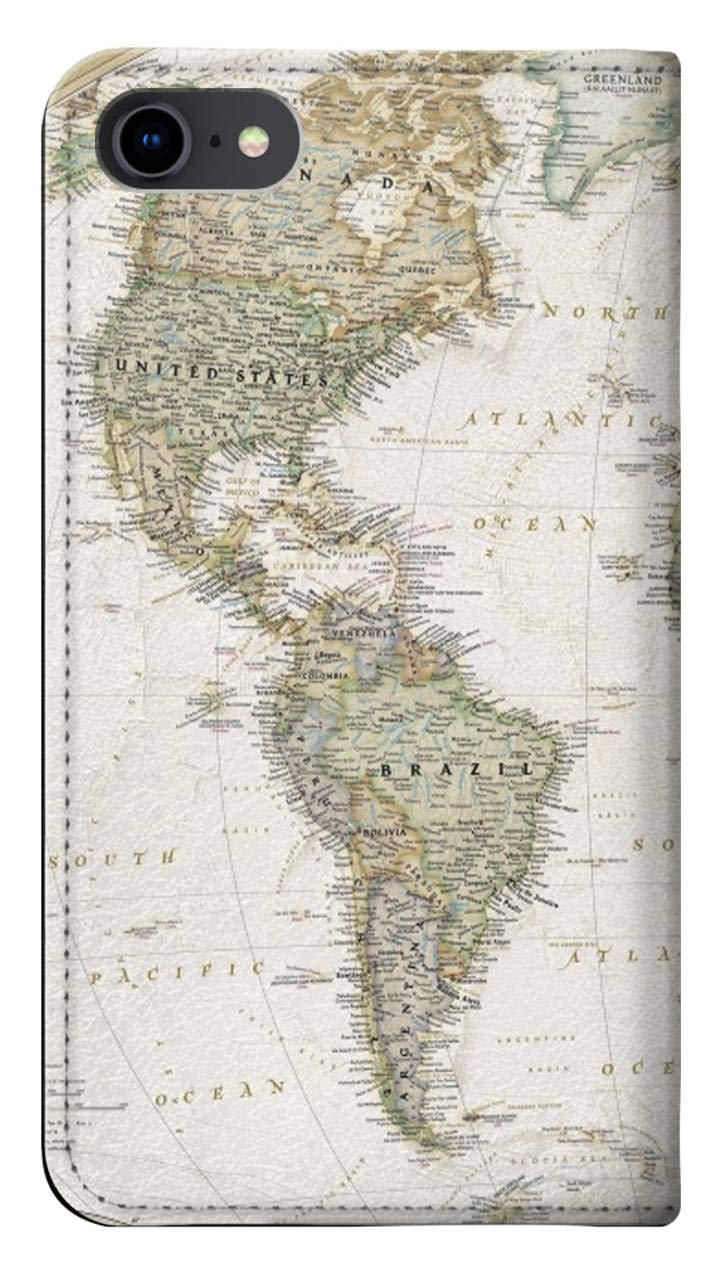 Amazon.com: RW0604 World Map PU Leather Flip Case Cover for iPhone