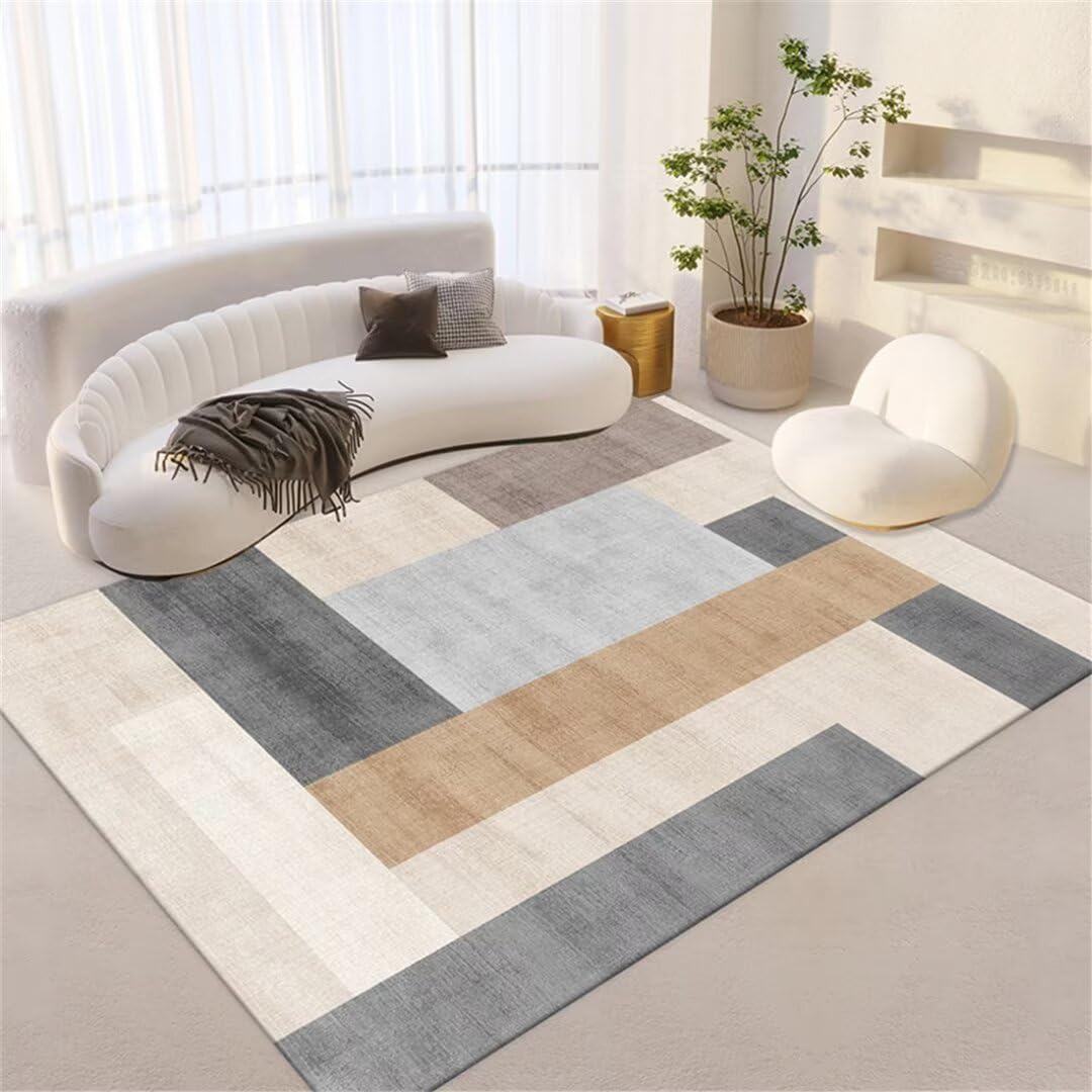 Alfombra a rayas modernas gris antideslizante, la solución para pasillos y cuartos
