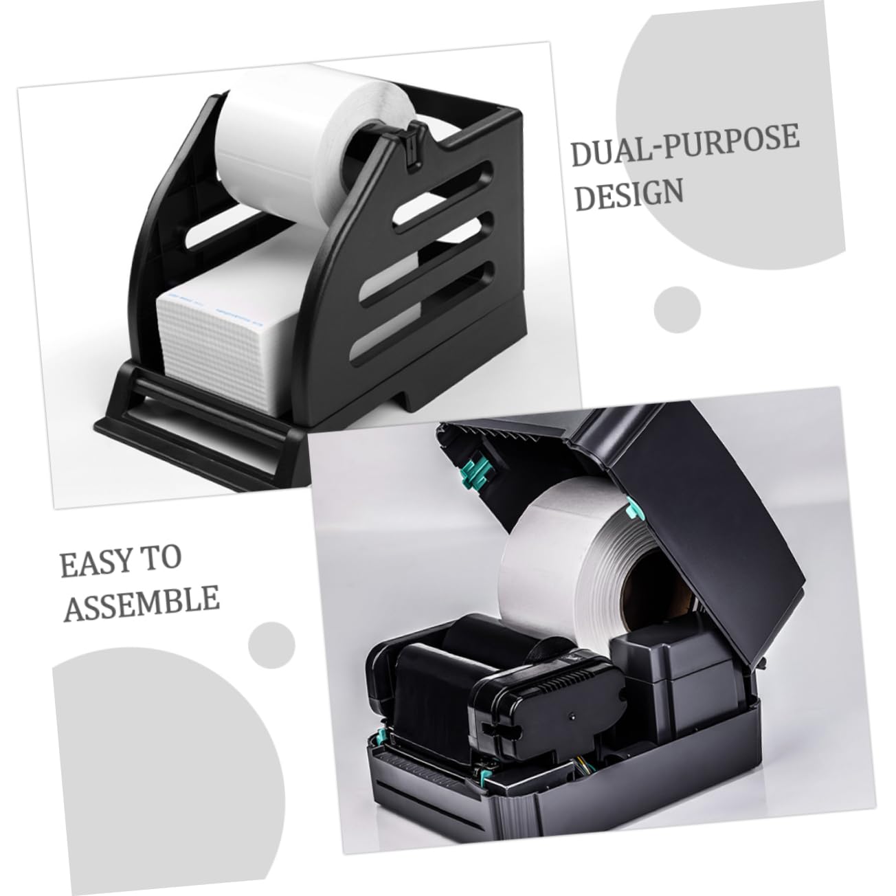SHINEOFI 5 Pezzi Supporto Per Rotolo Di Nastro Per Etichette Termiche Supporto Per Rotolo Di Etichette in Plastica Supporto Per Etichette Di Spedizione Supporto Per Stampante Da Tavolo