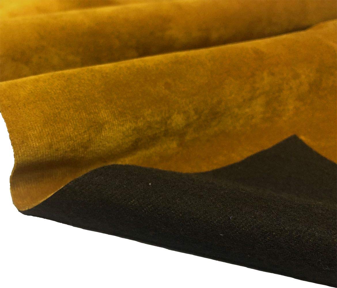 A-Express Tissu Velours Faux Suède Matériel décoration couverture robe de costume la couture tissu belle chute douce vendu au mètre - Moutarde Or 5 Mètre 500cm x 145cm