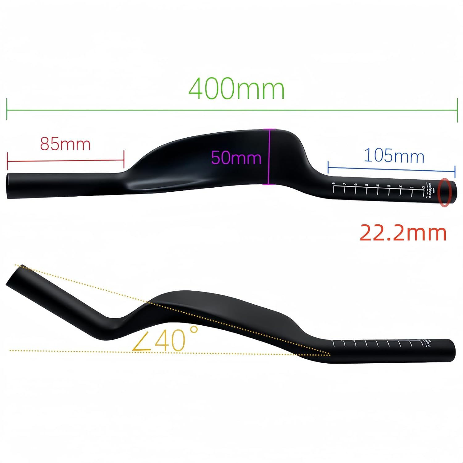 TT Bike Handlebar Aero Bars Extension For Road Bike, Carbon Fiber Bicycle Armrest Bar Clip On Aero Bars, For Triathlon Time Trial, Gravel, MTB Mountain Bikes, Integrated Drop Handlebars (For Aero)
